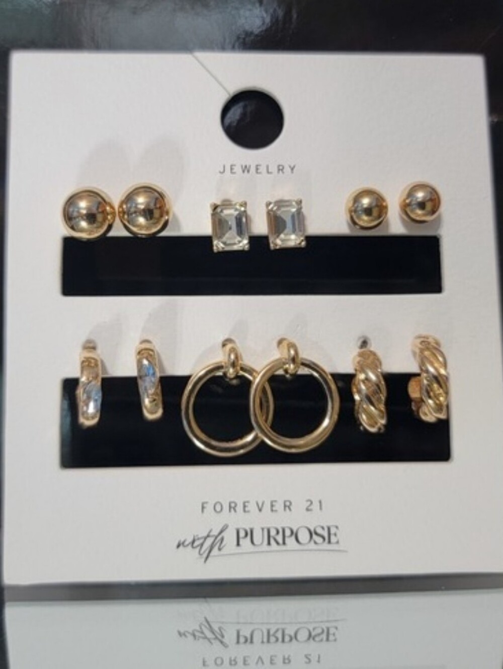 Forever 21 | Gold | Hoops | Studs | 6 Pairs | Earrings